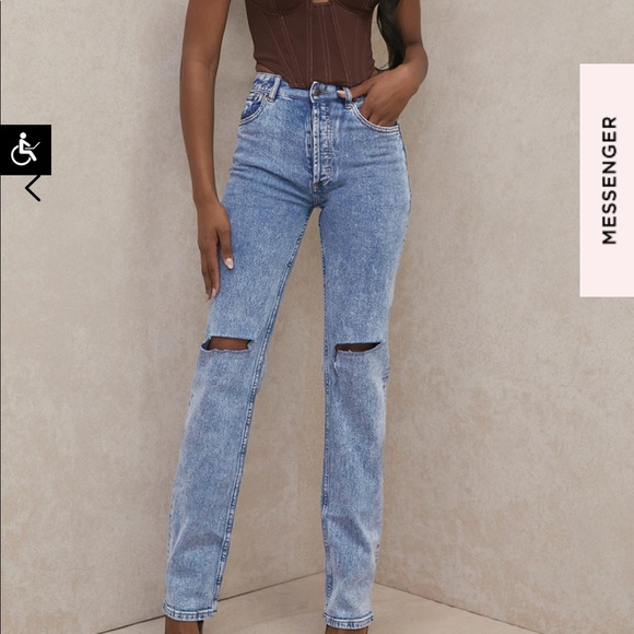 House of Cb BLUE VINTAGE FIT ANTIQUE WASH JEANS - Picture 6 of 10